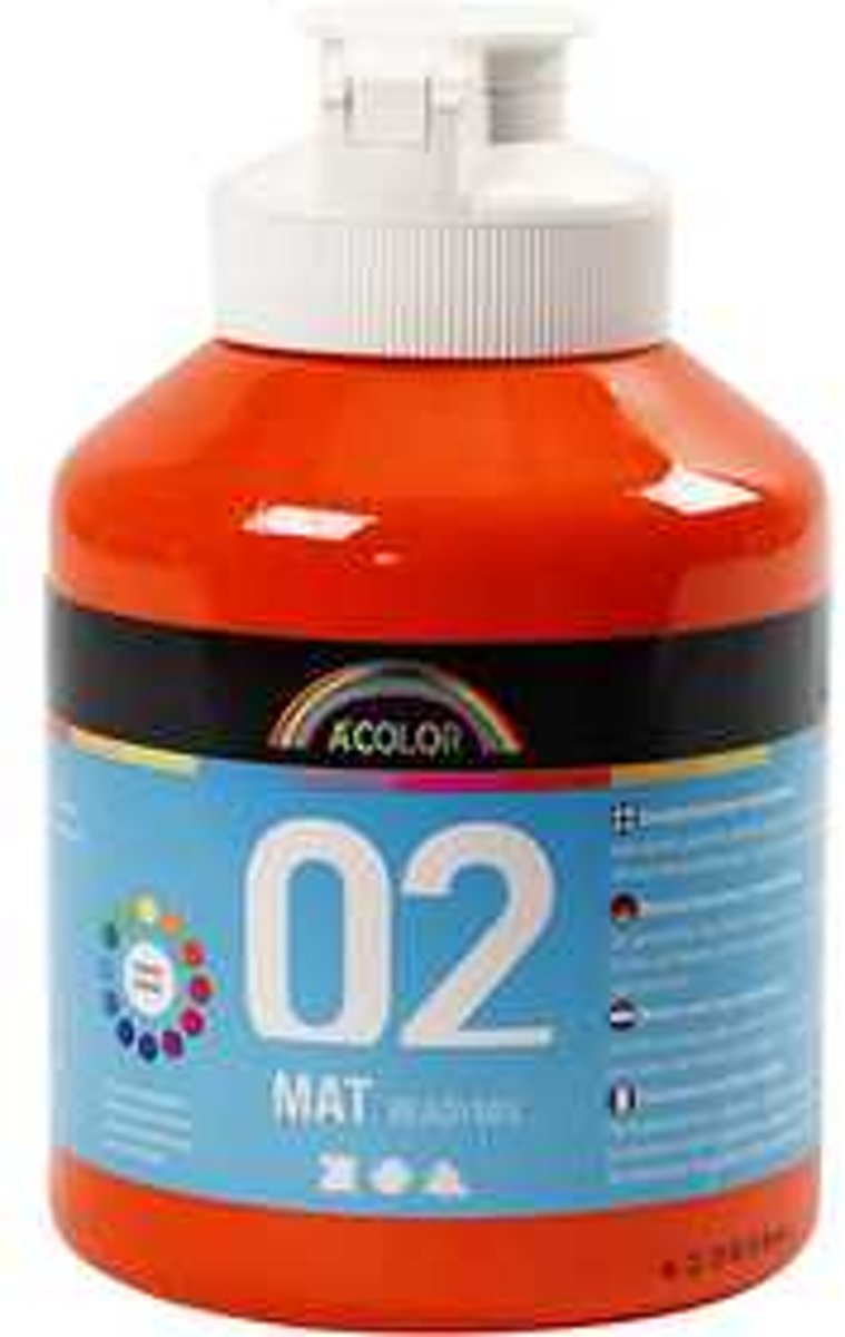 A-Color acrylverf, oranje, 02 - matt, 500ml [HOB-32114]